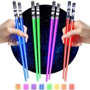 Lightsaber Chopsticks Star Wars Light Up - LED Glowing Light Saber Chop Sticks